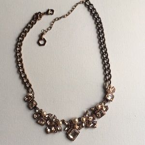Vintage Pearl and Rhinestone Statement Necklace